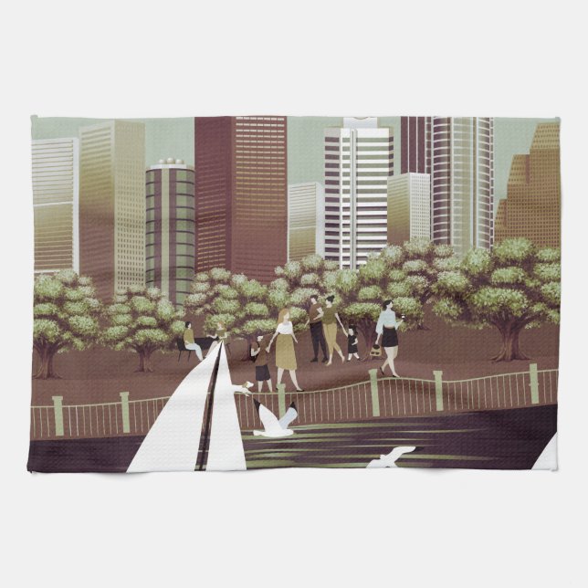 Urban landscape kitchen towel (Horizontal)
