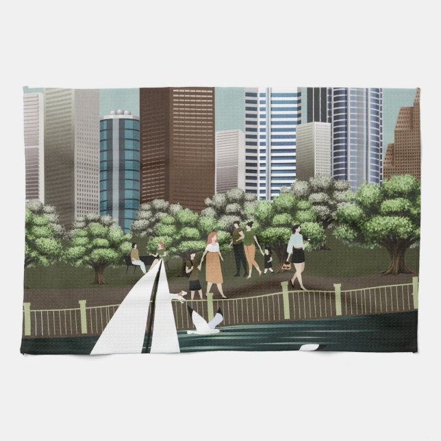 Urban landscape kitchen towel (Horizontal)