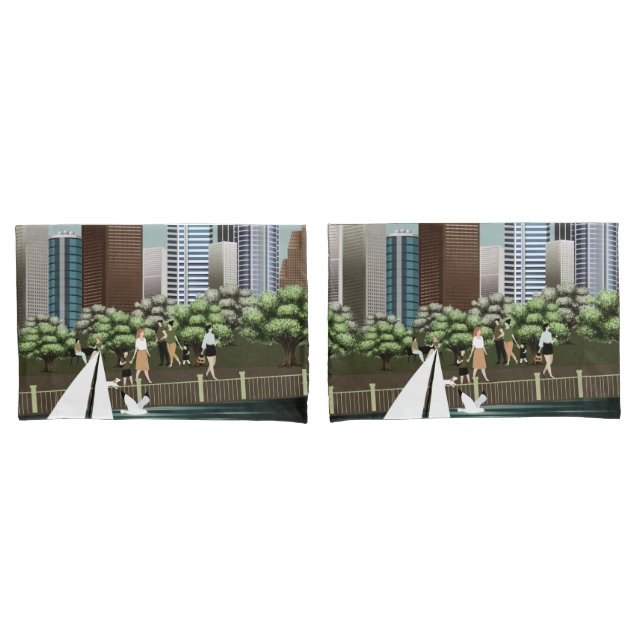Urban landscape pillowcase (Front-Set)