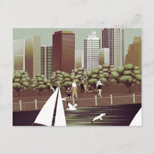 Urban landscape postcard