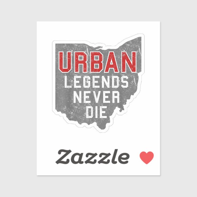 Urban Legends Never Die State of Ohio Distressed  (Sheet)
