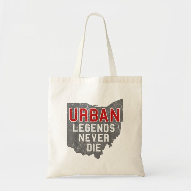 Urban Legends Never Die State of Ohio Distressed  Tote Bag (Front)