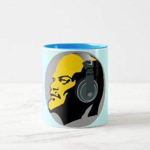 URBAN LENIN WITH MUSIC HEADPHONES Two-Tone COFFEE MUG