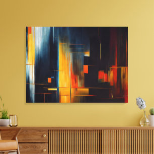 Urban Lights Abstract Geometry Canvas Print