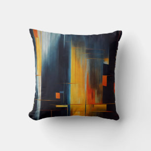 Urban Lights Abstract Geometry Throw Pillow