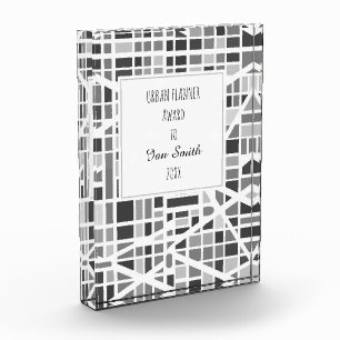 Urban Map Modern Custom Award NAME Year Title Photo Block