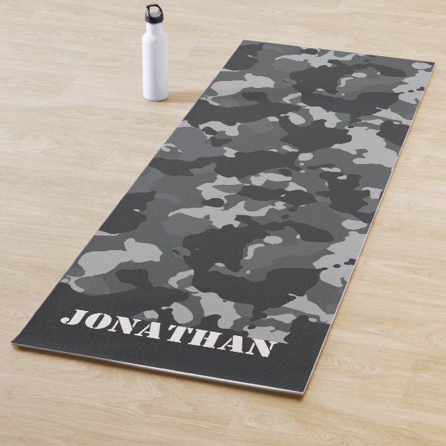 Urban Military Army Camouflage Personalized Custom Yoga Mat (In Situ)