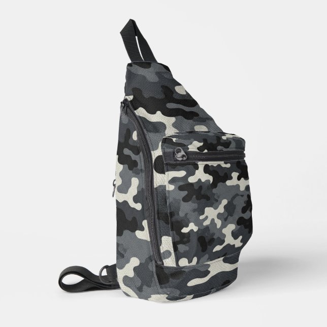 Urban Military Camouflage Pattern Sling Bag (Left Corner)