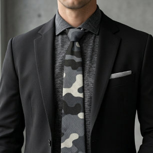 Urban Military Camouflage Pattern Tie