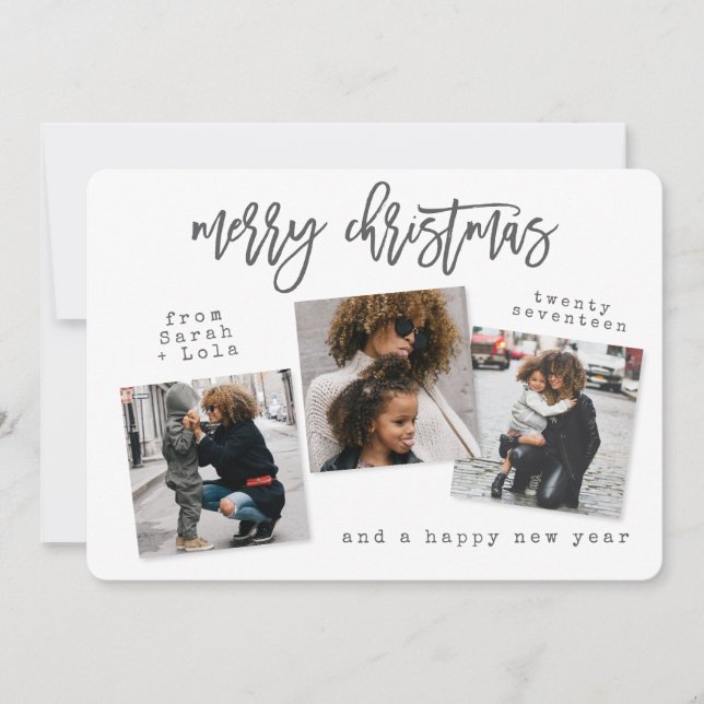 URBAN MODERN MERRY CHRISTMAS HOLIDAY CARD (Front)