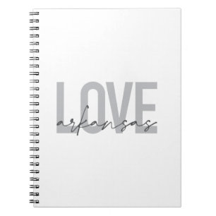 Urban, modern, simple, cool design Love Arkansas Notebook