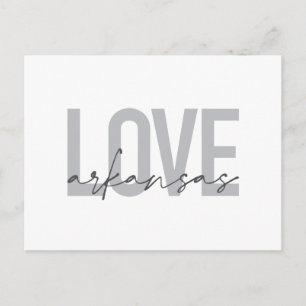 Urban, modern, simple, cool design Love Arkansas Postcard