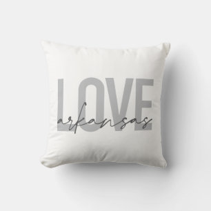 Urban, modern, simple, cool design Love Arkansas Throw Pillow