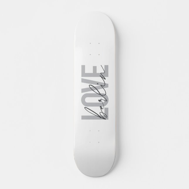 Urban, modern, simple, cool design Love Berlin Skateboard (Front)