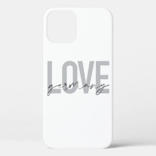 Urban, modern, simple, cool design Love Germany iPhone 12 Case