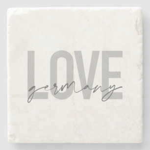 Urban, modern, simple, cool design Love Germany Stone Coaster