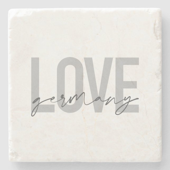 Urban, modern, simple, cool design Love Germany Stone Coaster (Front)
