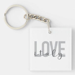 Urban, modern, simple, cool design Love Italy Keychain