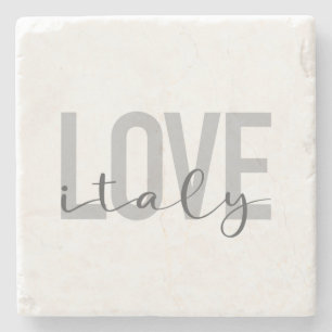 Urban, modern, simple, cool design Love Italy Stone Coaster