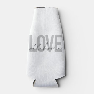 Urban, modern, simple, cool design Love Oklahoma Bottle Cooler