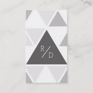 Urban & Modern Triangle   Custom Business Initials Business Card