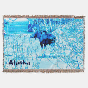 Urban Moose Throw Blanket