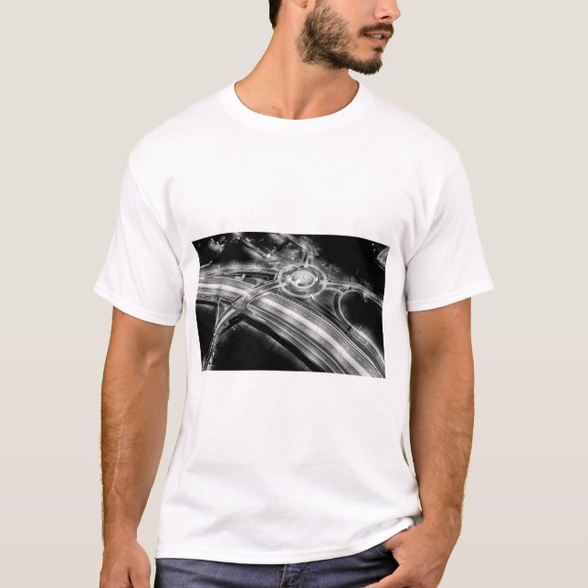 Urban Night traffic junction road with light of ve T-Shirt (Front)