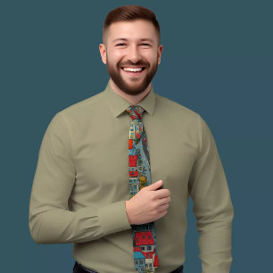 Urban Oasis Cityscape Fashion Tie