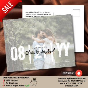 URBAN On a Budget? Opt for Photo Save The Date 2 Postcard