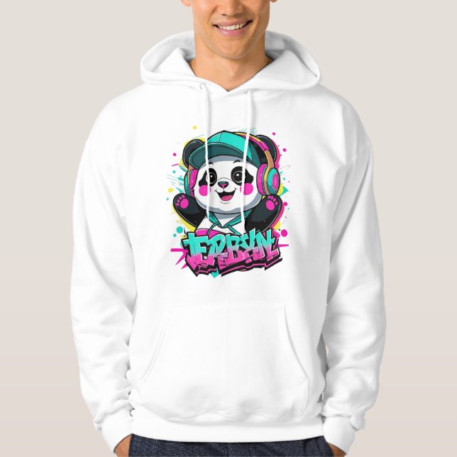 Urban ‏Panda Vibes Hoodie (Front)