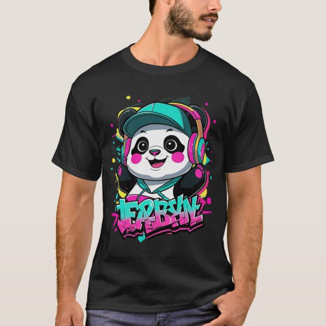 Urban ‏Panda Vibes T-Shirt (Front)
