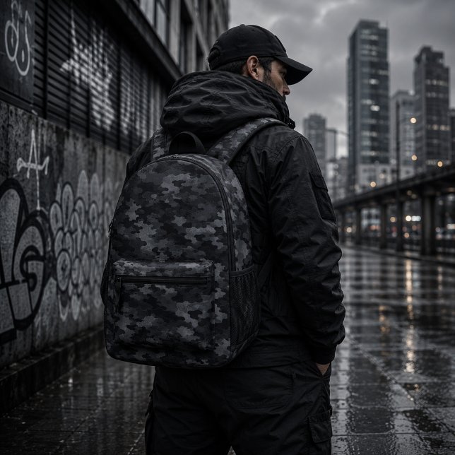 Urban Phantom Tactical Camouflage Pattern Printed Backpack (Creator Uploaded)