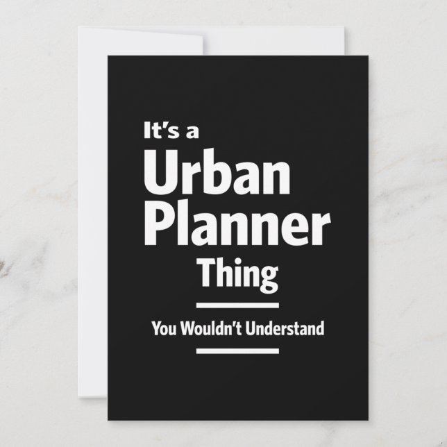 Urban Planner Job Title Gift Invitation (Front)
