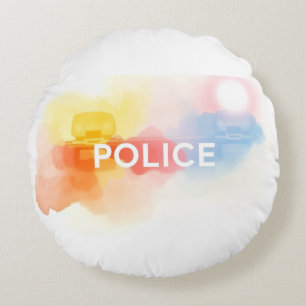 Urban Police Force – Tactical Street Design Round Pillow
