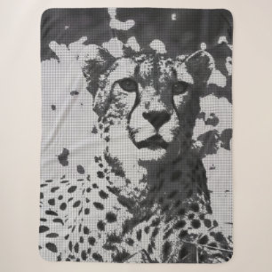 Urban PopArt cheetah Sherpa Blanket