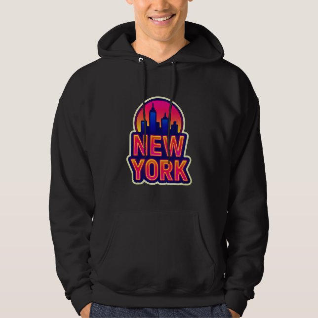 Urban Pulse: New York Lights Hoodie (Front)