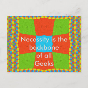 "Urban Quilt" European Geometric Pattern Art Postcard