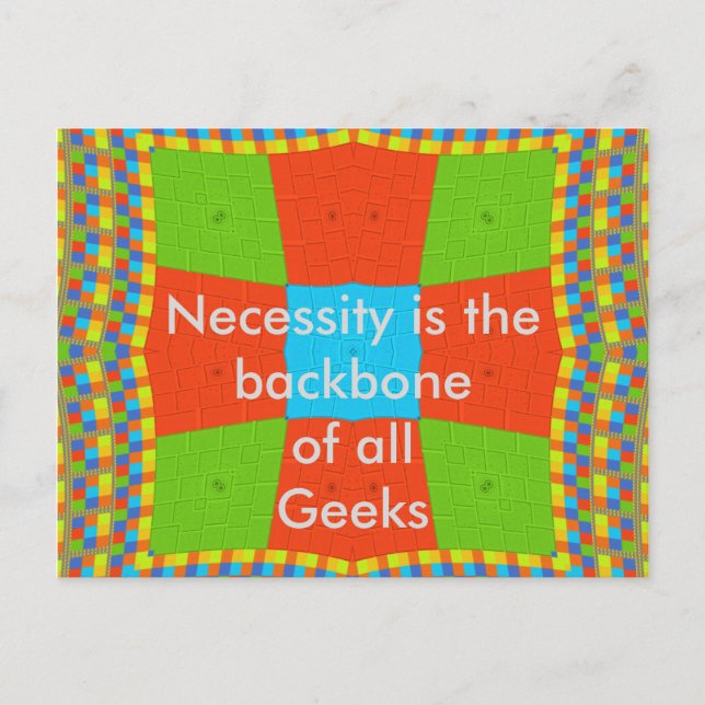 "Urban Quilt" European Geometric Pattern Art Postcard (Front)