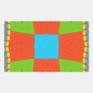 "Urban Quilt" European Geometric Pattern Art Sticker