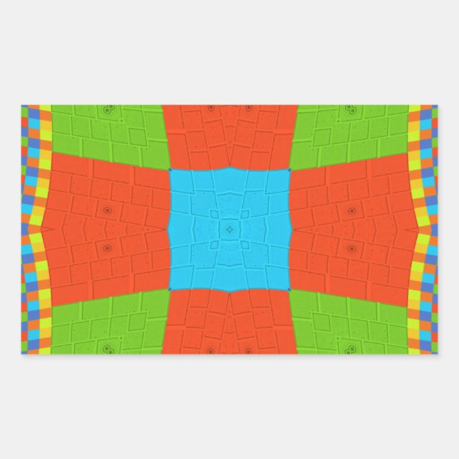 "Urban Quilt" European Geometric Pattern Art Sticker (Front)