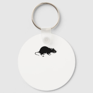 Urban Rat Stencil Graffiti Art Sticker Keychain