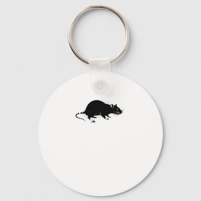 Urban Rat Stencil Graffiti Art Sticker  Keychain (Front)