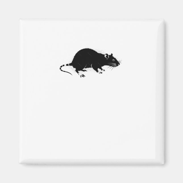 Urban Rat Stencil Graffiti Art Sticker  Magnet (Front)