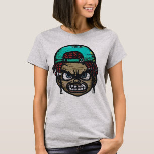 Urban Rebel: Graffiti Style Face T-Shirt