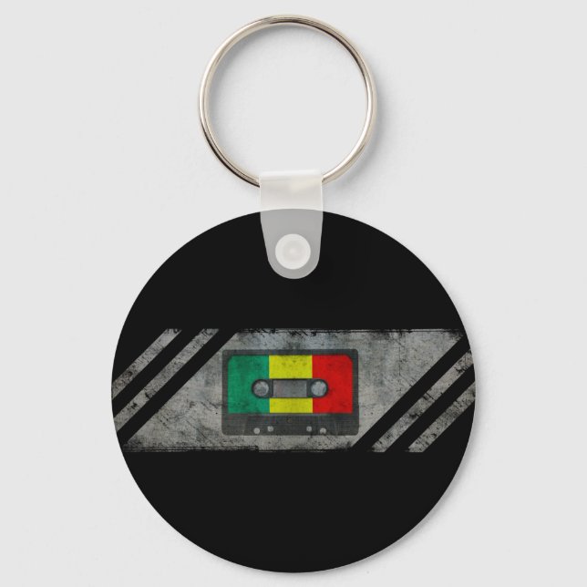 Urban reggae cassette keychain (Front)