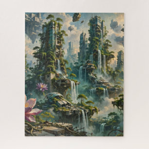 Urban Renewal Futuristic Post Apocalyptic City Jigsaw Puzzle