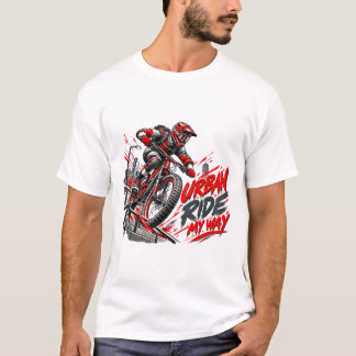 Urban Ride My Way – Extreme City Mountain Biking T-Shirt
