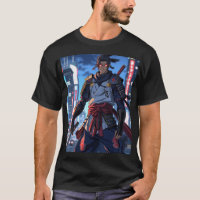 Urban Ronin: Neon Samurai Anime T-Shirt