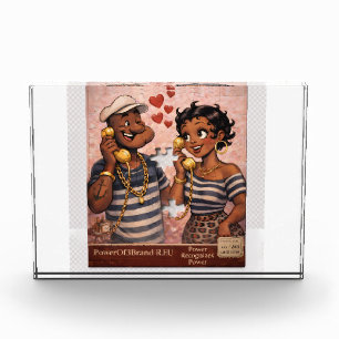 Urban Royalty Love – Afrocentric Power Couple Art Photo Block