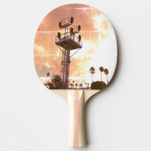 Urban Rustic Cityscape Riding Rails Two  Ping Pong Paddle